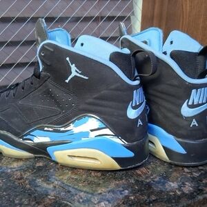 Jordan Athletic Shoes Black and Blue